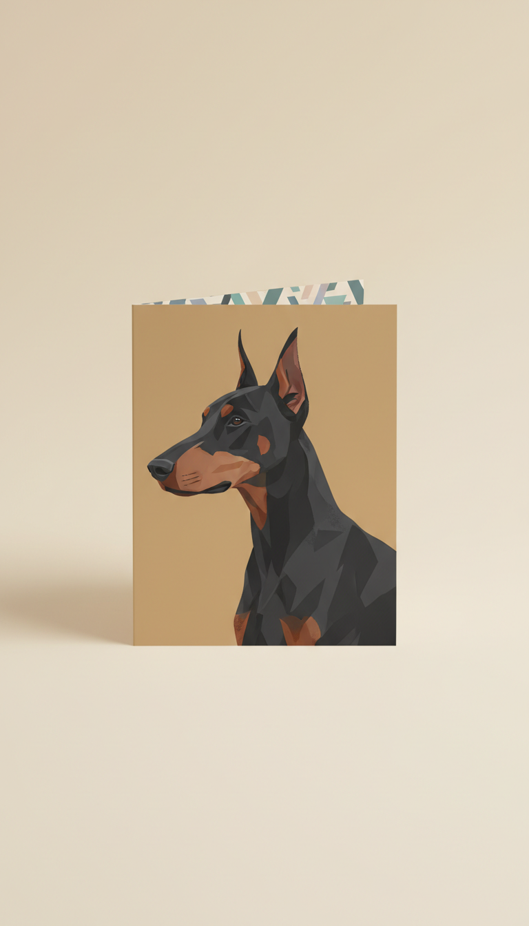 Doberman Pinscher greeting card