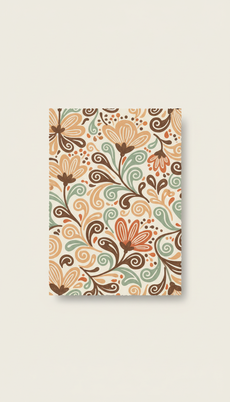 Hand-Drawn Motif Greeting Card