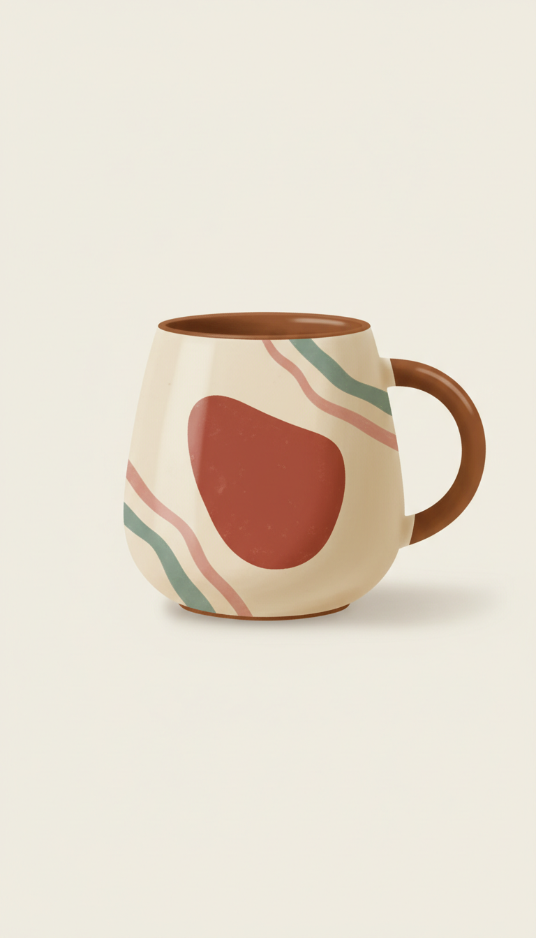 Illustrated Ceramic Dog Mug